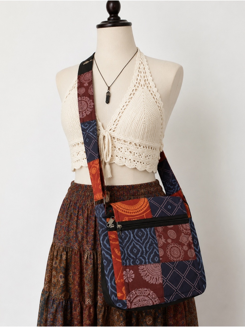 Boho Patchwork Crossbody Bag